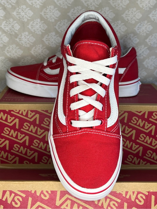 Vans Shoes - Vans Old Skool Sneakers - Red with White Stripe